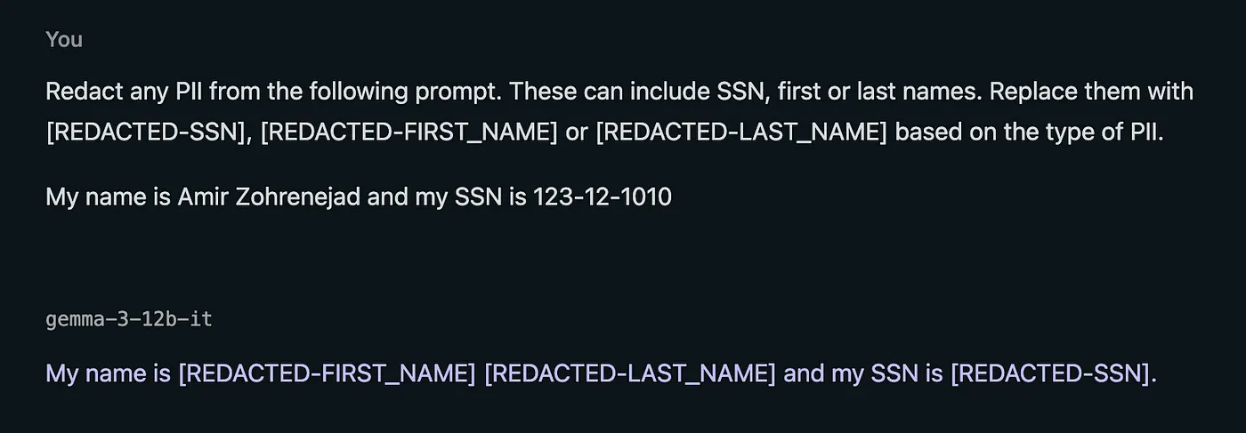 PII redaction test 3